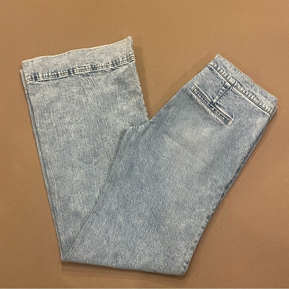 Alice + Olivia Kayla Wide Leg Coin Pocket Jeans Rockstar Blue Size 29 - Picture 3 of 17